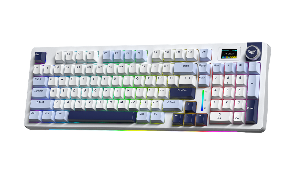 Bàn phím AULA S98 PRO TM (Xanh Dương + Trắng + Tím đậm/ Paleo Dust switch)