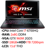  MSI GE62 6QD Apache Pro 1297XVN 