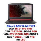  Laptop Gaming Acer Nitro 5 AN515-52-75FT 