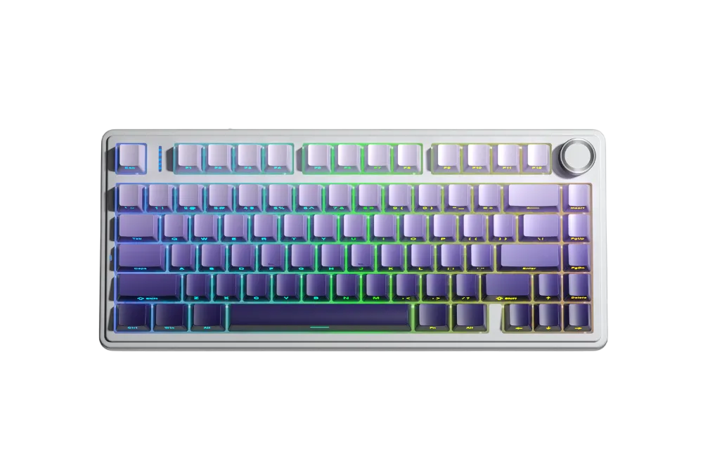Bàn phím AULA F75 PRO (Trắng + Tím Gradient - Seiya/ Star Vector switch) F7502