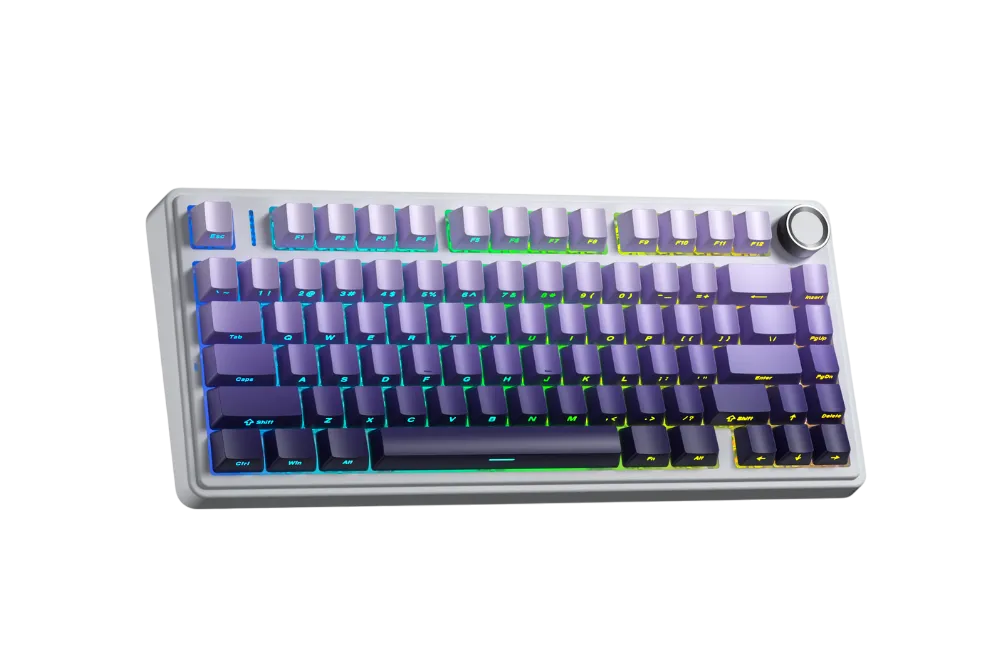 Bàn phím AULA F75 PRO (Trắng + Tím Gradient - Seiya/ Star Vector switch) F7502