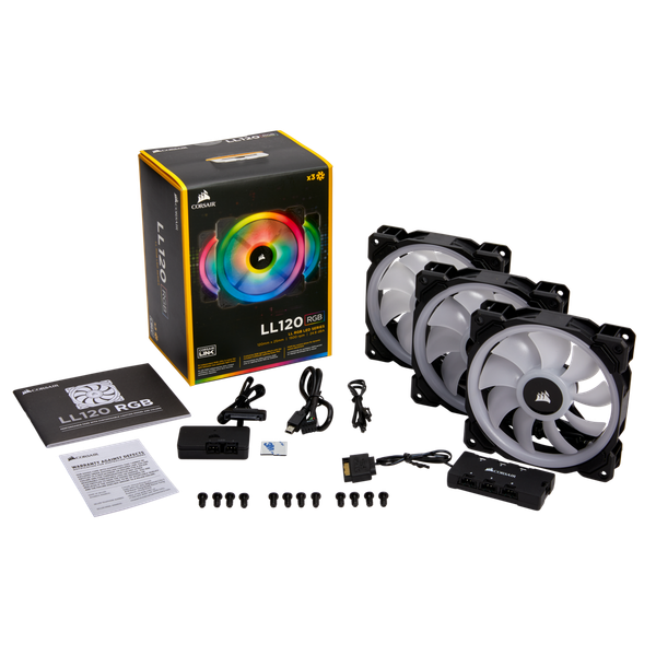  Bộ 3 quạt Corsair LL120 RGB kèm Node PRO (CO-9050072-WW) 