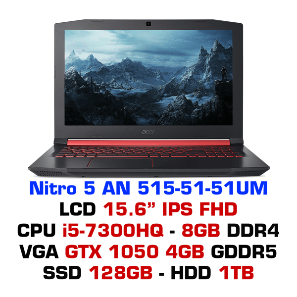 Laptop Gaming Acer Nitro 5 AN515-51-51UM 