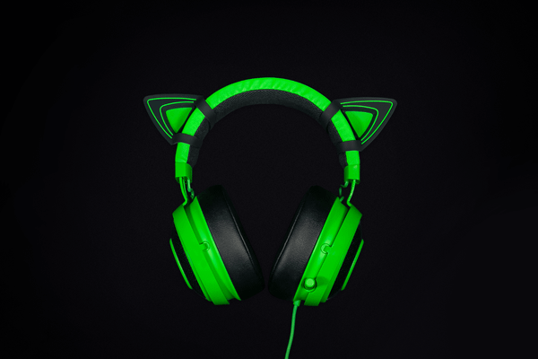  Kitty Ears for Razer Kraken - Green 