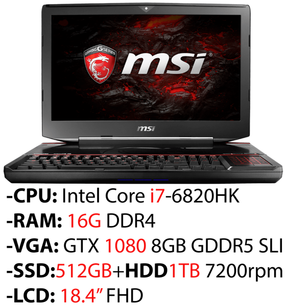  MSI GT83VR 6RF 1815 Titan SLI 