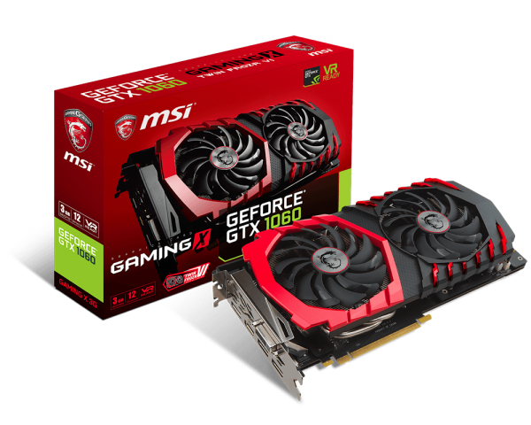  MSI GEFORCE® GTX 1060 GAMING X 3G 