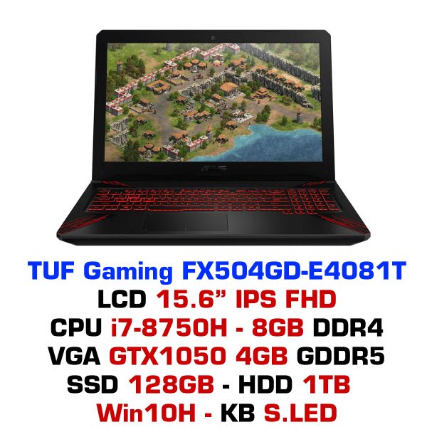  Laptop Gaming Asus FX504GD-E4081T TUF 