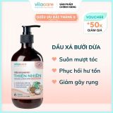  Dầu Xả Thảo Dược Thiên Nhiên Bưởi Dừa Dưỡng Tóc Mềm Mượt Phục Hồi Hư Tổn Vitacare 