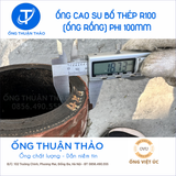  Ống Cao Su Bố Thép Phi 100MM - Ống Rồng Hút Bùn Cát - Hàng Nhập Khẩu 