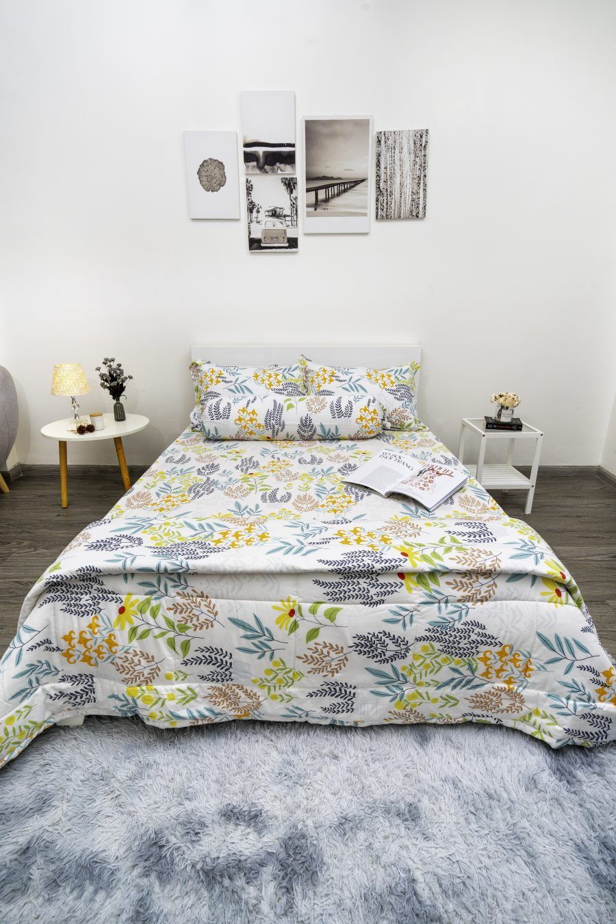 Bộ tencel lụa lá kim bảy màu