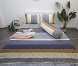 BỘ COTTON CM SỌC XANH ĐẬM NÂU
