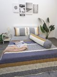 BỘ COTTON CM SỌC XANH ĐẬM NÂU