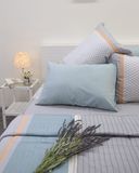 Bộ tencel lụa Sọc Xám Xanh