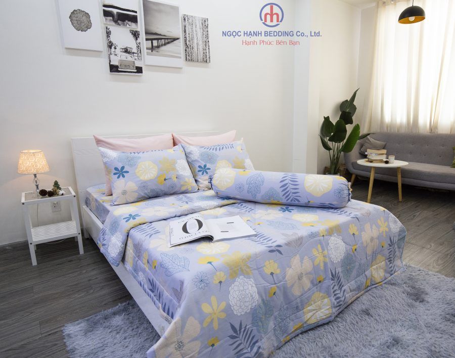 BỘ COTTON CM XANH VƯỜN HOA