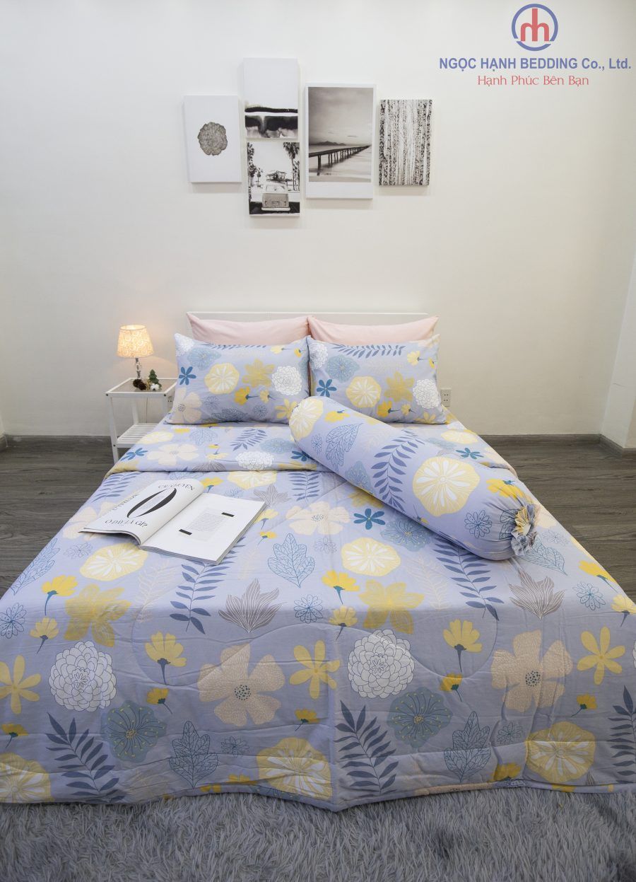 BỘ COTTON CM XANH VƯỜN HOA