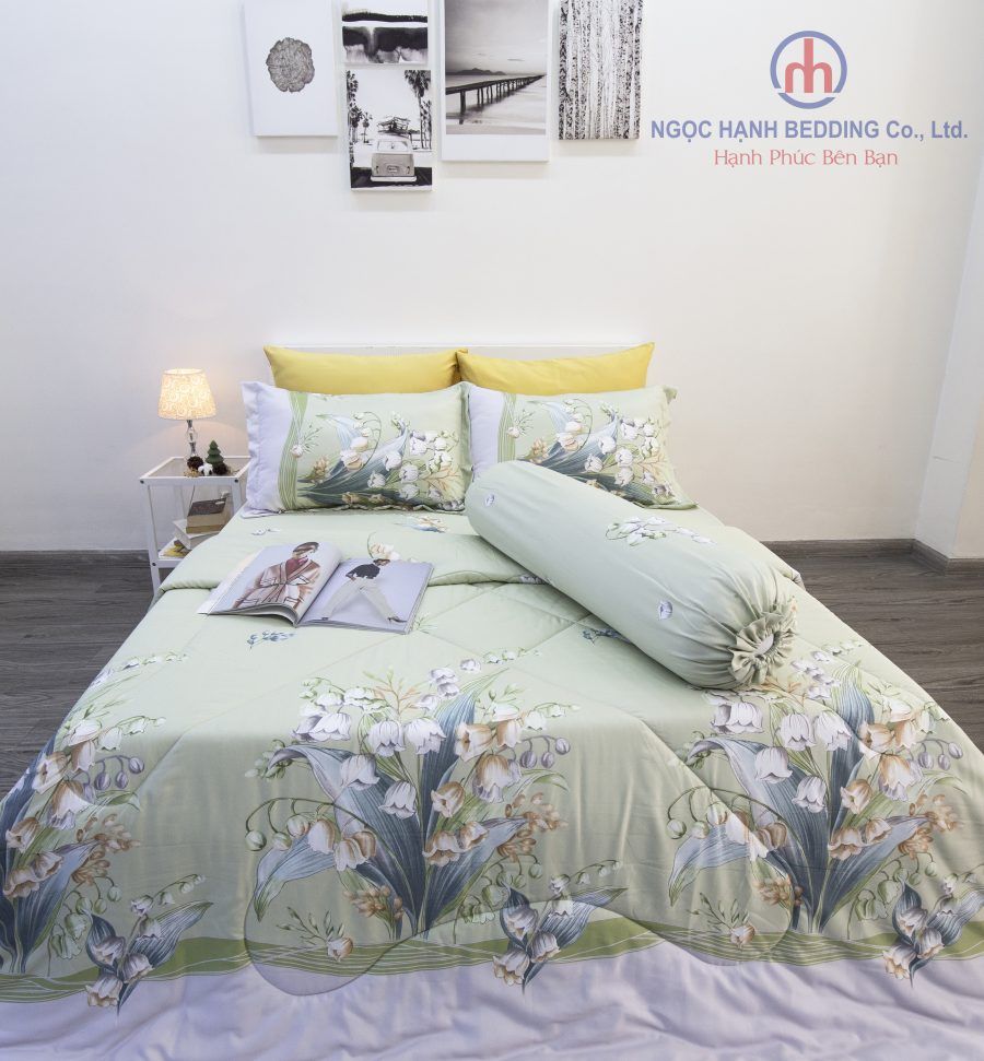 BỘ TENCEL SILKY LINH LAN XANH LÁ