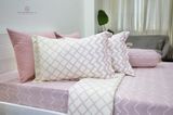 BỘ TENCEL SILKY Hồng Gợn Sóng
