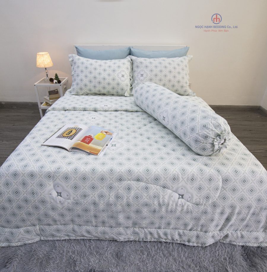 Bộ tencel lụa Caro Ô Vuông Hoa