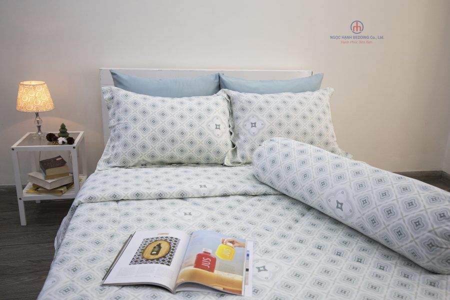 Bộ tencel lụa Caro Ô Vuông Hoa