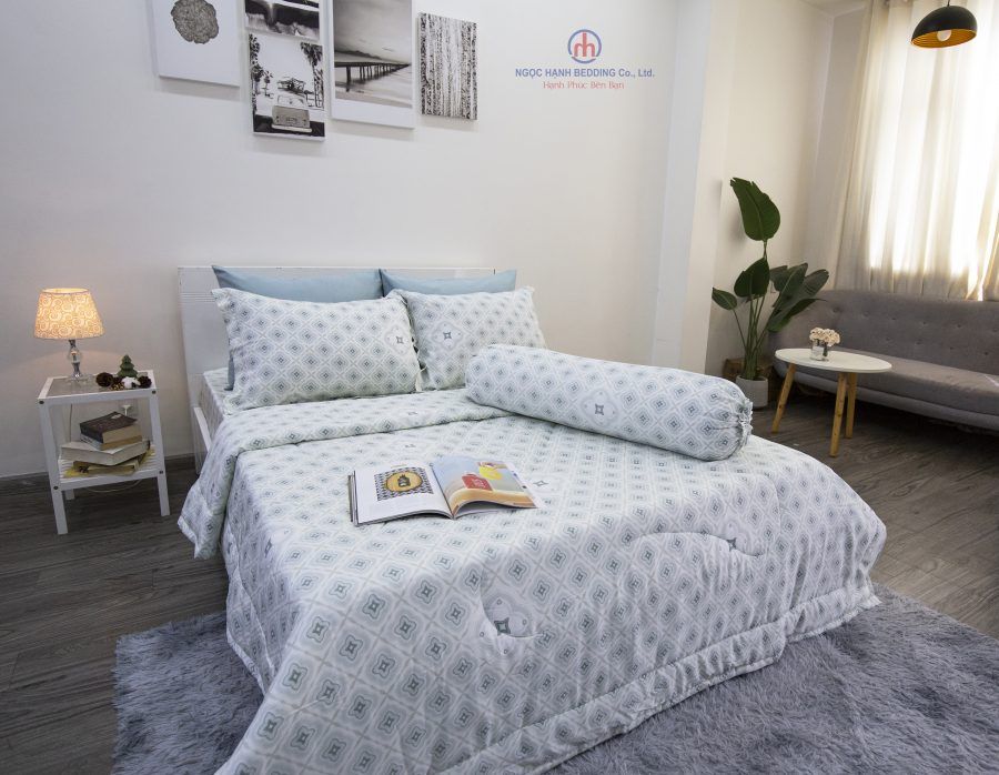 Bộ tencel lụa Caro Ô Vuông Hoa