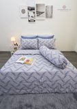 Bộ tencel lụa Tím Lượn Sóng