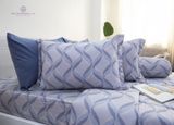 Bộ tencel lụa Tím Lượn Sóng