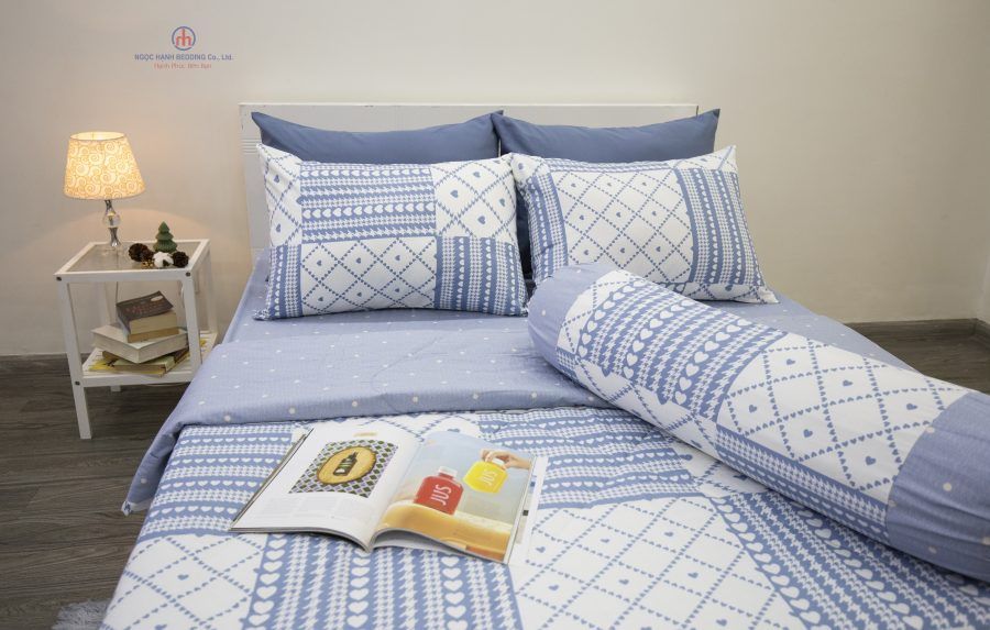 BỘ COTTON CM Ô VUÔNG TRÁI TIM