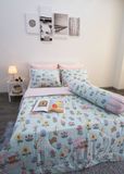 BỘ COTTON CM XANH MINT VƯỜN HOA