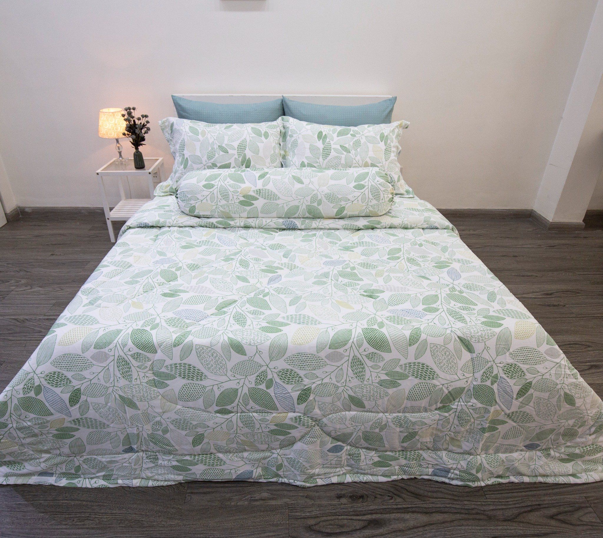 Bộ Tencel Lụa Lá Xanh Mint