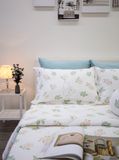 Bộ Tencel Silky hoa nhí xanh