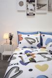 BỘ COTTON HOẠ TIẾT TRÁI TIM ĐỎ