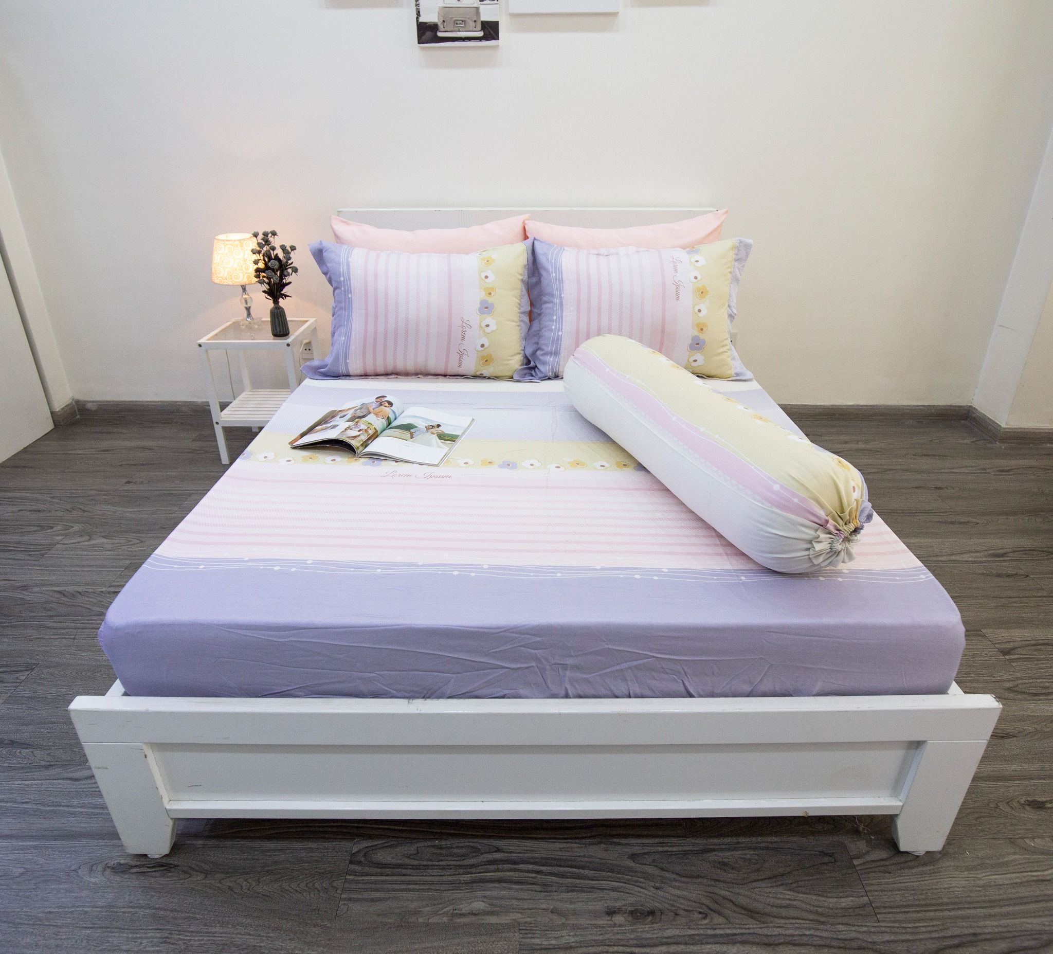Bộ Tencel Lụa Sọc Hồng Tím