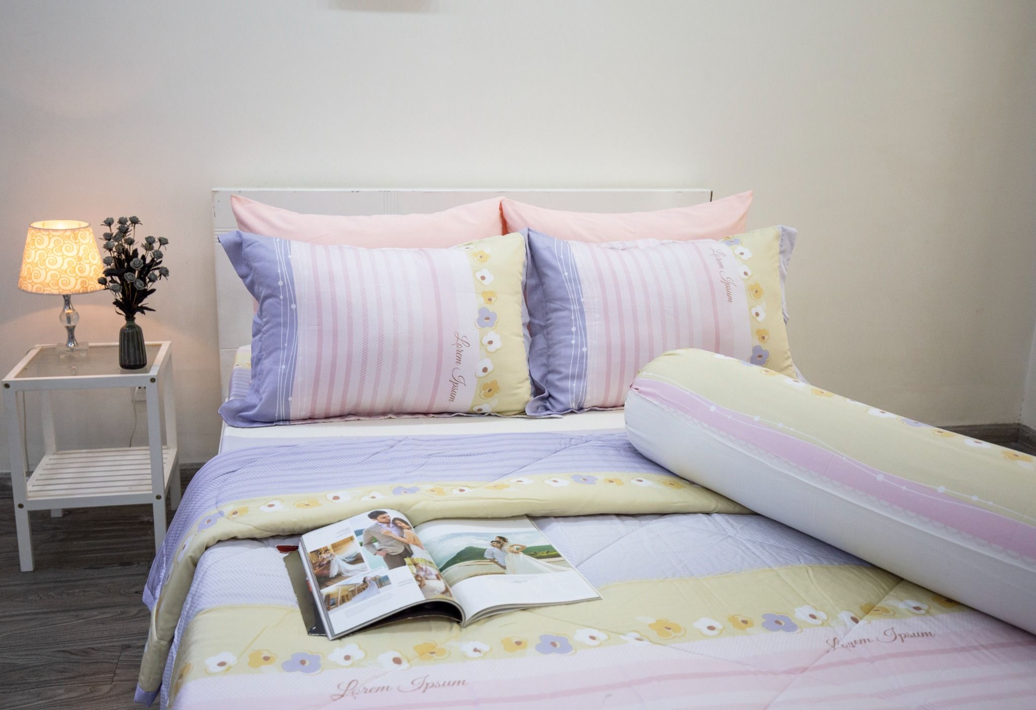Bộ Tencel Lụa Sọc Hồng Tím