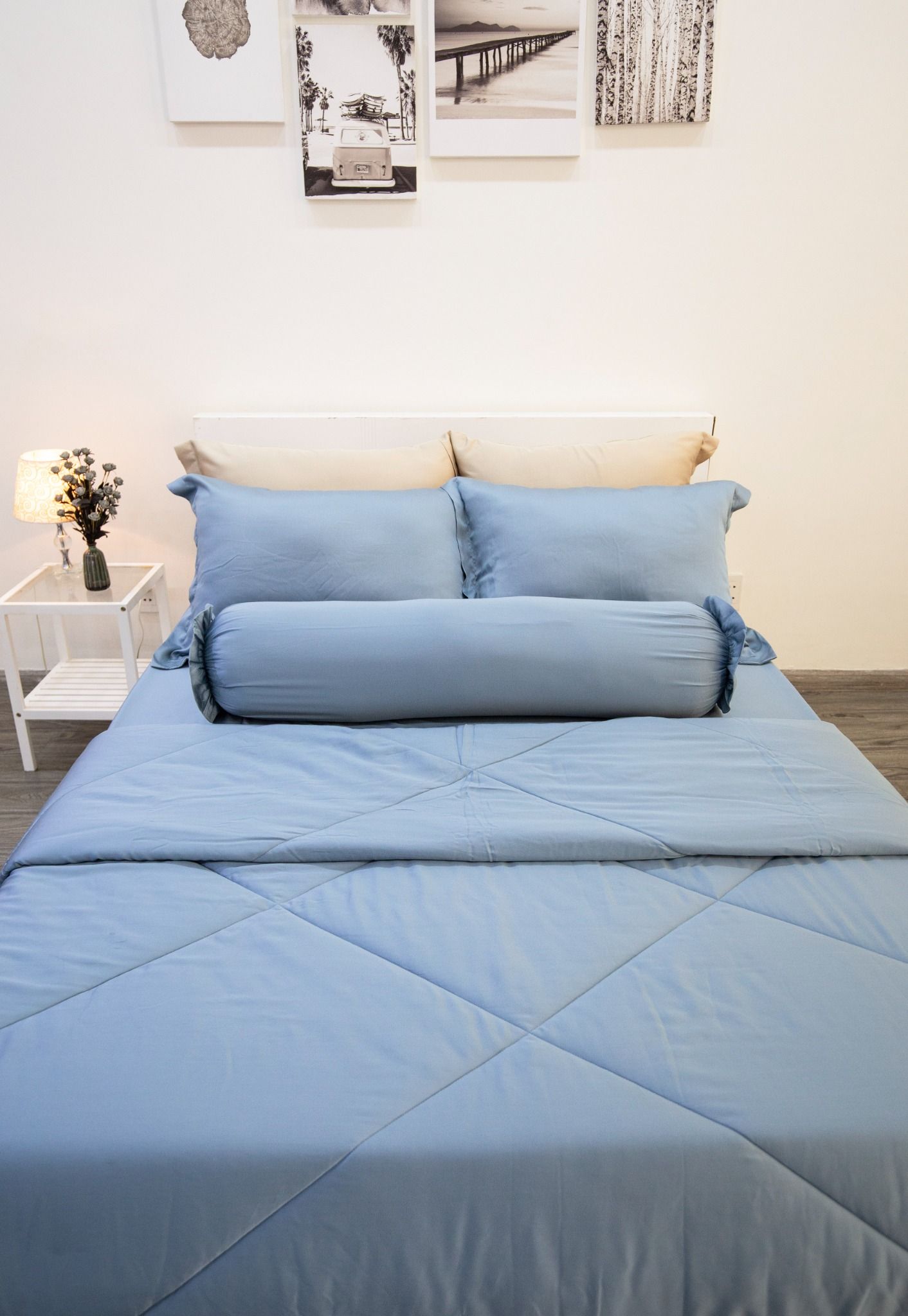Bộ Tencel Lụa Xanh Dương