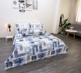 BỘ GA GỐI NGỌC HẠNH TENCEL LỤA HỌA TIẾT GẠCH XANH