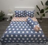 BỘ COTTON CM CHẤM BI XANH PHỐI HỒNG