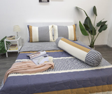 BỘ COTTON CM SỌC XANH ĐẬM NÂU