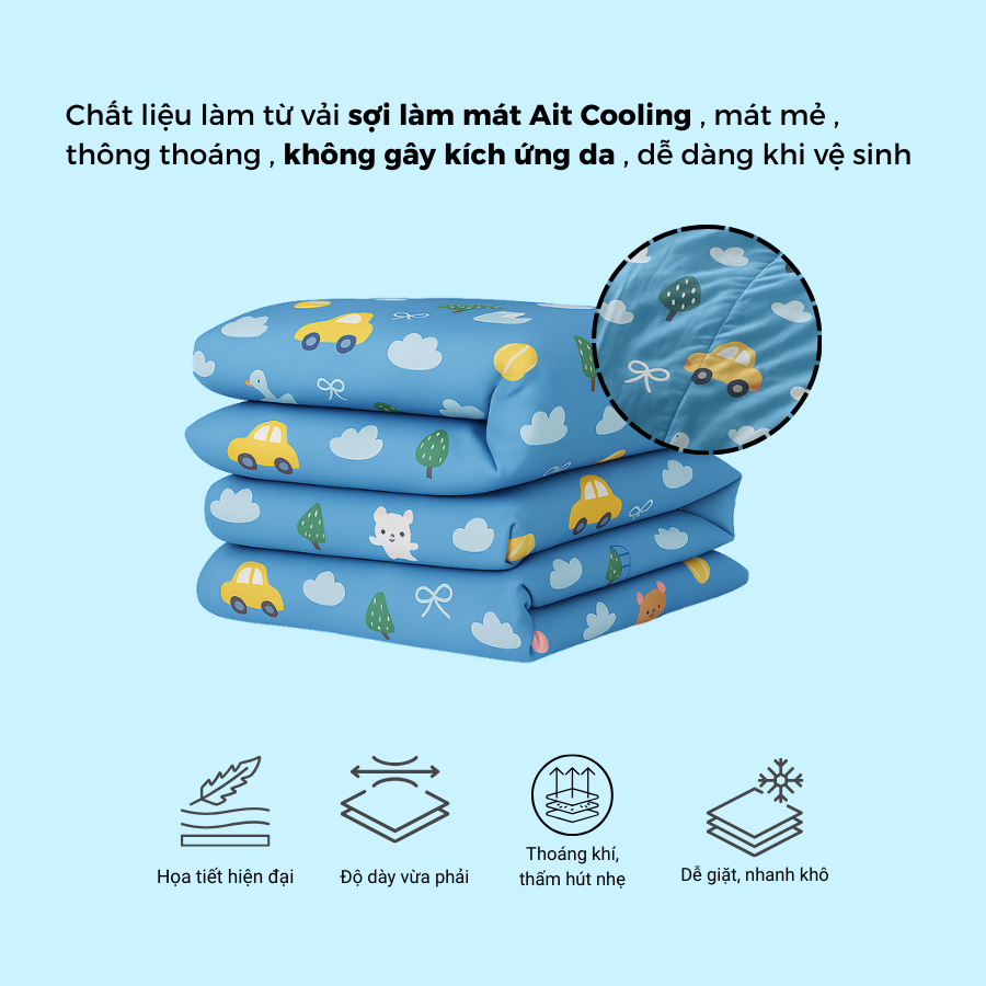 Chăn Lạnh ICOOL Toys - Mát lạnh mùa hè - NGỌC HẠNH ICOOL