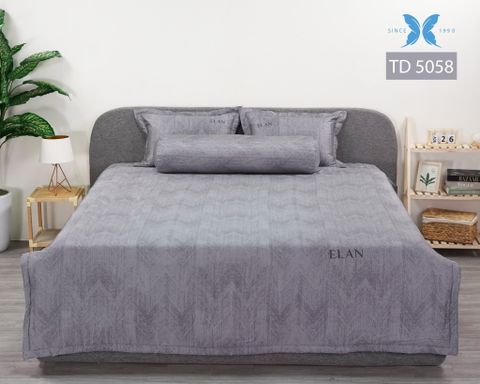 Bộ chăn ga gối 5 món Tencel in cao cấp TD5058