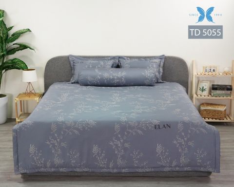 Bộ chăn ga gối 5 món Tencel in cao cấp TD5055