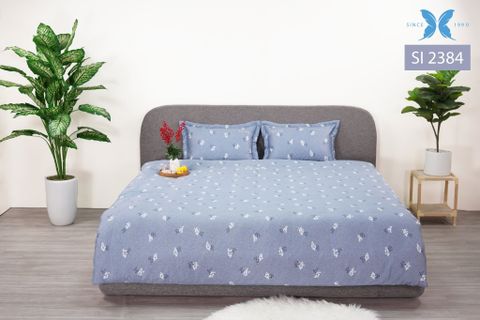 Bộ chăn ga gối 7 món Sateen in hoa SI2384