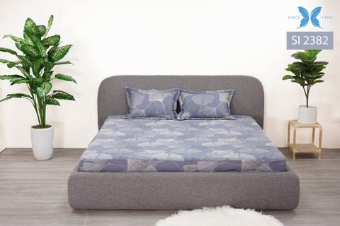 Bộ chăn ga gối 7 món Sateen in hoa SI2382