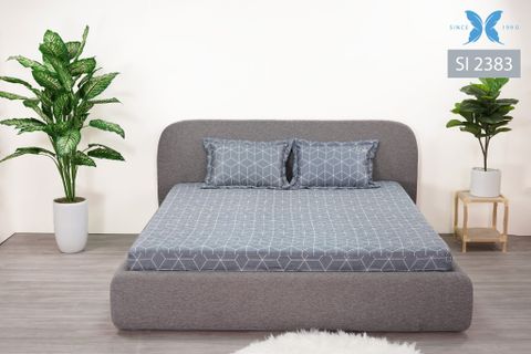 Bộ chăn ga gối 7 món Sateen in hoa SI2383