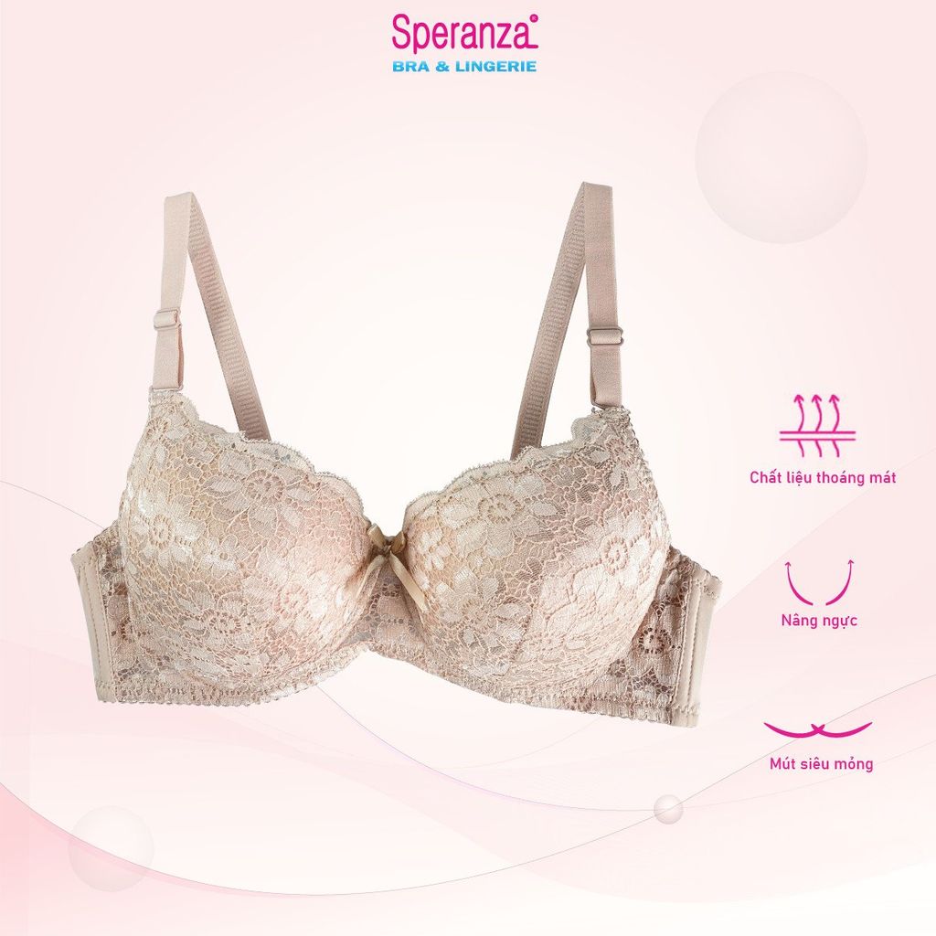 [có size lớn 40-42] áo ngực nữ có gọng mút mỏng Speranza, Phối ren cao cấp mềm mại, nâng ngực tạo dáng đẹp SPA471SH