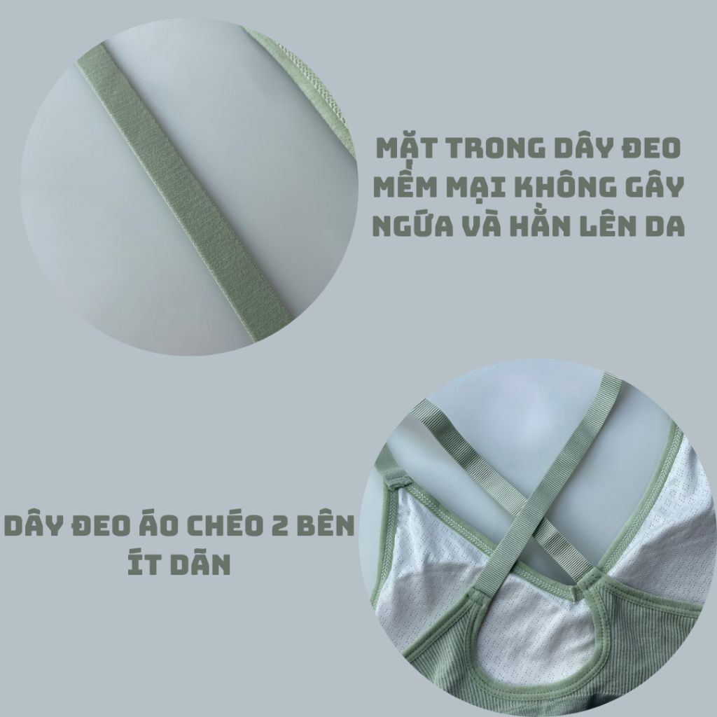 Áo Ngực Thể Thao Nữ Speranza, Bra Tập Gym - Tập Yoga Trẻ Trung, vải cotton thấm hút mồ hôi, 45-55kg mặc vừa vặn SPAT9038SH