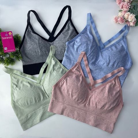 Áo Ngực Thể Thao Nữ Speranza, Bra Tập Gym - Tập Yoga Trẻ Trung, vải cotton thấm hút mồ hôi, 45-55kg mặc vừa vặn SPAT9038SH