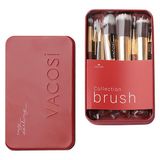  Hộp cọ trang điểm 8 cây chuyên dụng Vacosi My Darling Travel Brush Set 8 PCS BC24 (Màu Đỏ) 