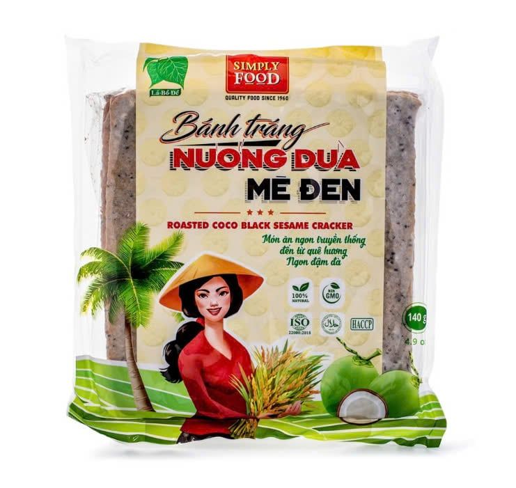 Bình Tây Food - Bánh tráng nướng dừa mè đen