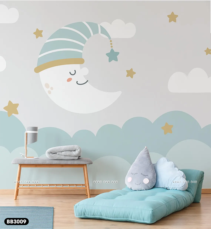 Tranh Dán Tường Phòng Ngủ Cho Bé 3D 5D 8D - BB3009