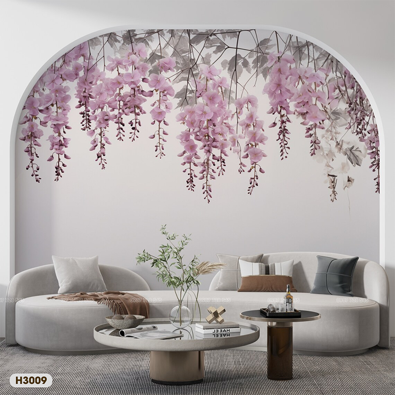 Tranh Dán Tường Hoa 3D 5D 8D - H3009